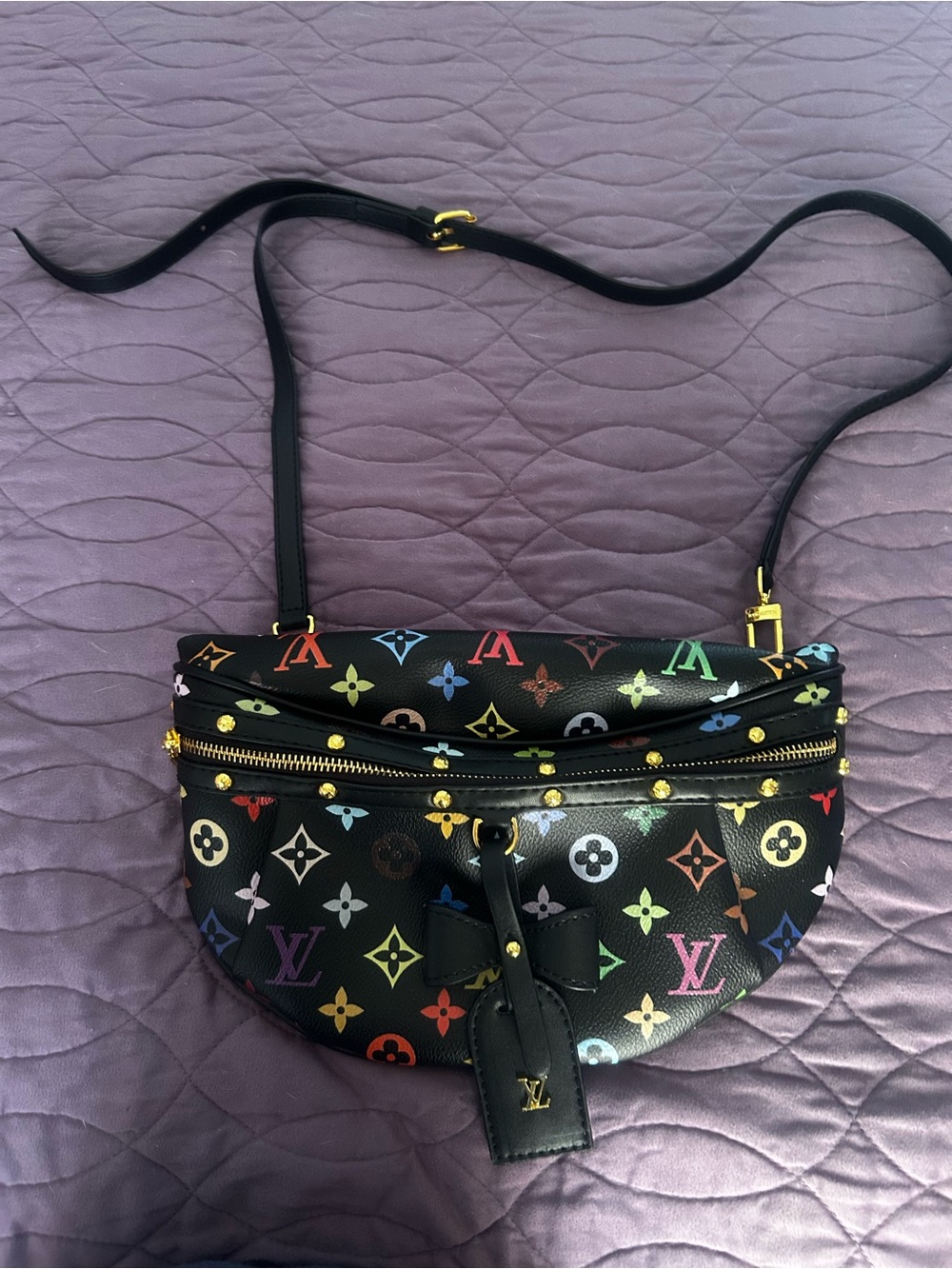 Black Multicolor Monogram Crossbody Bag